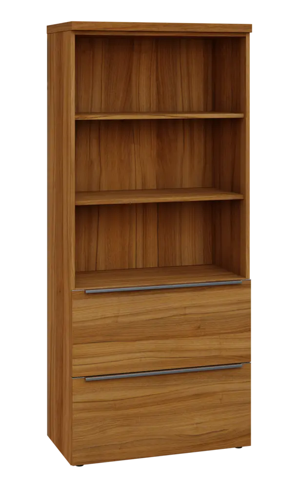 SIN 5 - 82ZN kancelářská skříň, 2-zásuvková/nika, 1820x800x400, ořech světlý